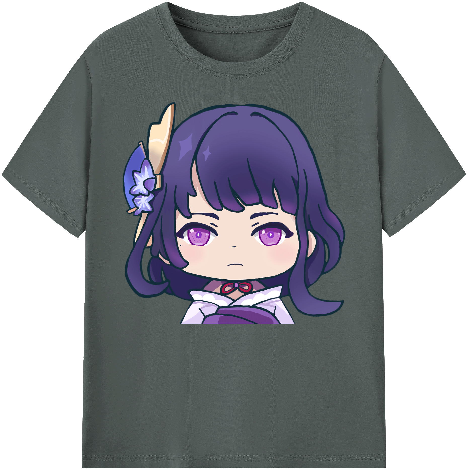 げんし神 雷電将軍 らいでんしょうぐん genshin Raiden Shogun 綿100％ メンズ半袖Tシャツ｜肌触りやわらか＆通気性